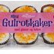 Mini Gulrotkaker med glasur og kokos