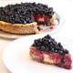 Bakt ostekake med blåbær